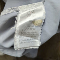 LS Show Shirt, Mesh Sleeves, Shoulder Zipper, Snap Collar *gc/fair, crinkled collar, holey snap edges, unstitched sleeve seams
