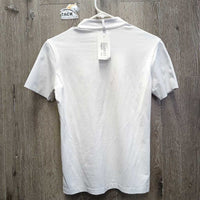 SS Show Shirt, 1/4 Zip Up, Snap Collar, Bling *gc, creased/folded detail, v.faded tag, older
