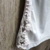 SS Show Shirt, 1/2 Snap Up, Snap Collar *vgc/fair, unstitched Sleeve-L, torn side mesh-R
