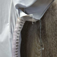 SS Show Shirt, 1/2 Snap Up, Snap Collar *vgc/fair, unstitched Sleeve-L, torn side mesh-R
