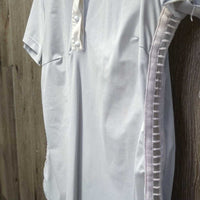 SS Show Shirt, 1/2 Snap Up, Snap Collar *vgc/fair, unstitched Sleeve-L, torn side mesh-R
