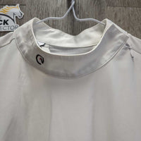 LS Sun Show Shirt, Mesh Sleeves, Shoulder Zipper, Snap Collar *gc, sleeves: rubs, snags, frays, threads, collar puckers
