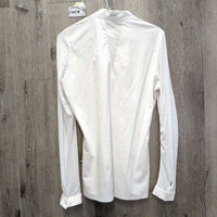 LS Sun Show Shirt, Mesh Sleeves, Shoulder Zipper, Snap Collar *gc, sleeves: rubs, snags, frays, threads, collar puckers
