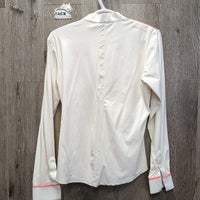 LS Show Shirt, 1/2 Button Up *vgc, mnr snags, seam puckers & pills, v.faded collar logo
