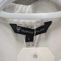LS Show Shirt, 1/2 Button Up *vgc, mnr snags, seam puckers & pills, v.faded collar logo
