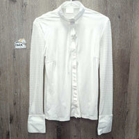 LS Show Shirt, Mesh Sleeves & Back, Snap Collar *xc, v.mnr & tiny stains
