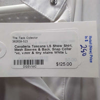 LS Show Shirt, Mesh Sleeves & Back, Snap Collar *xc, v.mnr & tiny stains
