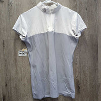 SS Show Shirt, 1/4 Zip Up *gc, crinkled/bubbled collar, mnr rubs & pills, stains
