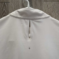"Apoline" SS Show Shirt, 1/3 Zip Up, Bling *vgc/gc, unstitched cuffs, seam puckers, snags & rubs

