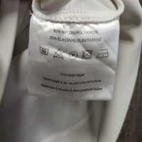 "Apoline" SS Show Shirt, 1/3 Zip Up, Bling *vgc/gc, unstitched cuffs, seam puckers, snags & rubs
