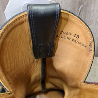Round Toe Kangaroo? Leather Western Roper Boots *xc, clean, mnr creases & scuffs
