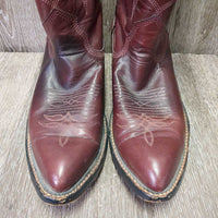 VINTAGE? Pointy Toe Western Boots, Cardboard Inserts *xc, clean, mnr scuffs & creases, rubbed toe soles
