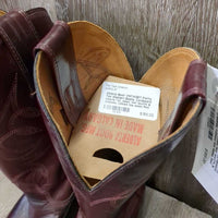 VINTAGE? Pointy Toe Western Boots, Cardboard Inserts *xc, clean, mnr scuffs & creases, rubbed toe soles
