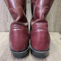 VINTAGE? Pointy Toe Western Boots, Cardboard Inserts *xc, clean, mnr scuffs & creases, rubbed toe soles
