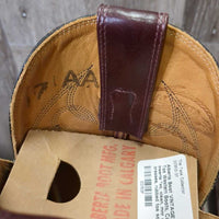 VINTAGE? Pointy Toe Western Boots, Cardboard Inserts *xc, clean, mnr scuffs & creases, rubbed toe soles
