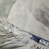Full Suede Chaps, Fringe *vgc/xc, mnr rubs, stains & unstitched seams & zippers, Missing Buckle Strap, dry/stiff
