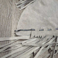 Full Suede Chaps, Fringe *vgc/xc, mnr rubs, stains & unstitched seams & zippers, Missing Buckle Strap, dry/stiff
