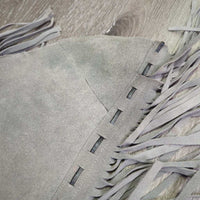 Full Suede Chaps, Fringe *vgc/xc, mnr rubs, stains & unstitched seams & zippers, Missing Buckle Strap, dry/stiff
