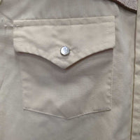LS Western Shirt, snaps, lace shoulders *xc, mnr shoulder rubs
