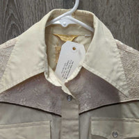 LS Western Shirt, snaps, lace shoulders *xc, mnr shoulder rubs
