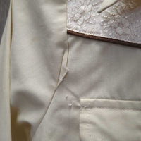LS Western Shirt, snaps, lace shoulders *xc, mnr shoulder rubs
