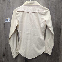 LS Western Shirt, snaps, lace shoulders *xc, mnr shoulder rubs
