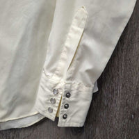 Vintage LS Western Shirt, Embroidery *xc, mnr seam puckers & threads
