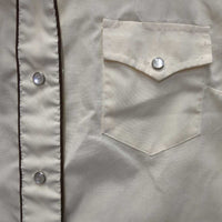 Vintage LS Western Shirt, Embroidery *xc, mnr seam puckers & threads
