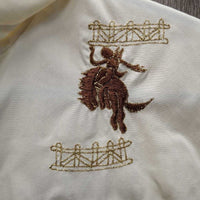 Vintage LS Western Shirt, Embroidery *xc, mnr seam puckers & threads
