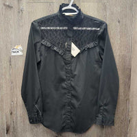 Vintage LS Western Showshirt, Lace *xc
