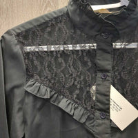 Vintage LS Western Showshirt, Lace *xc
