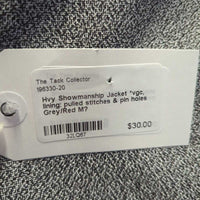 Hvy Long Showmanship Jacket *vgc, lining: pulled stitches & pin holes
