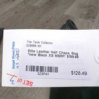 Leather Half Chaps, Bag *new
