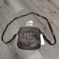 "Harbour" Soft Woven Leather Purse, Strap *xc/like new
