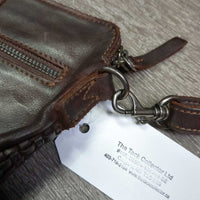 "Harbour" Soft Woven Leather Purse, Strap *xc/like new
