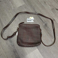 "Harbour" Soft Woven Leather Purse, Strap *xc/like new
