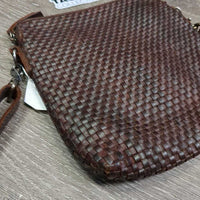 "Harbour" Soft Woven Leather Purse, Strap *xc/like new
