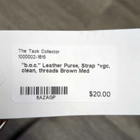 "b.o.c." Leather Purse, Strap *vgc, clean, threads
