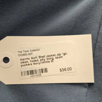 Soft Shell Jacket, zip *gc, clean, faded, pilly lining, seam puckers
