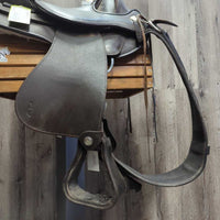 #1 *13.75" Red/Wide Pommel Barefoot Arizona Western Treeless Saddle, 2 Latigos, Hobble Straps, Stirrups & Saddle Pads, Neoprene Cinch
