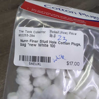 Stud Hole Cotton Plugs, bag *new

