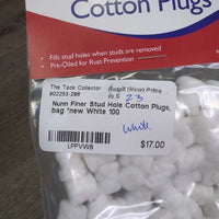Stud Hole Cotton Plugs, bag *new

