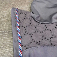 Ear Bonnet Fly Veil, Piping, tag *new
