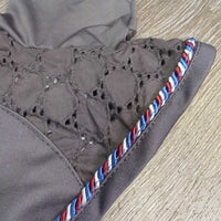 Ear Bonnet Fly Veil, Piping, tag *new

