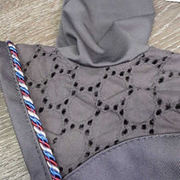 Ear Bonnet Fly Veil, Piping, tag *new
