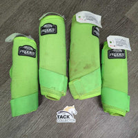 Front & Hind Closed Boots, bag *vgc, older?, clean, stains, loose lining, mnr hair, dirt, rubs & burrs?sand
