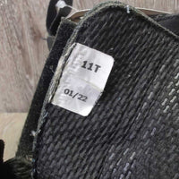 JUNIORS Lined Paddock Boots, velcro straps *vgc/gc, rubs, faded, scuffs
