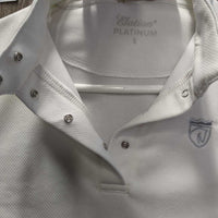 JUNIORS SS Show Shirt, 1/3 Snap Up, Snap Collar *vgc, mnr snags, seam puckers, older?
