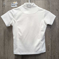JUNIORS SS Show Shirt, 1/3 Snap Up, Snap Collar *vgc, mnr snags, seam puckers, older?
