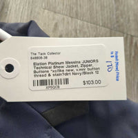 JUNIORS Technical Show Jacket, Zipper, Buttons *xc/like new, v.mnr button thread & stain?dirt
